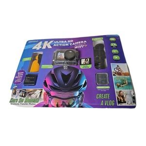 Vivitar 4K Ultra HD Action Camera Kit with Built-in WiFi NEW Sealed